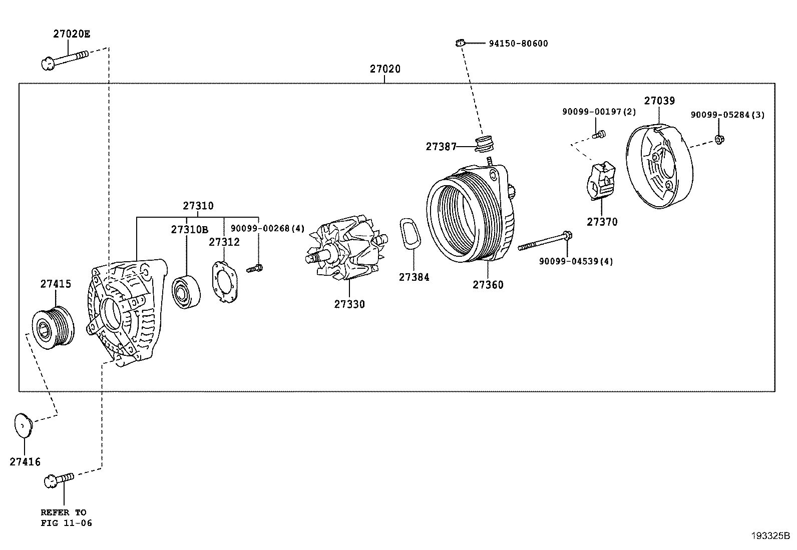 LEXUS 2741530010 - Kasnak, alternator, sərbəst dönərli mufta furqanavto.az