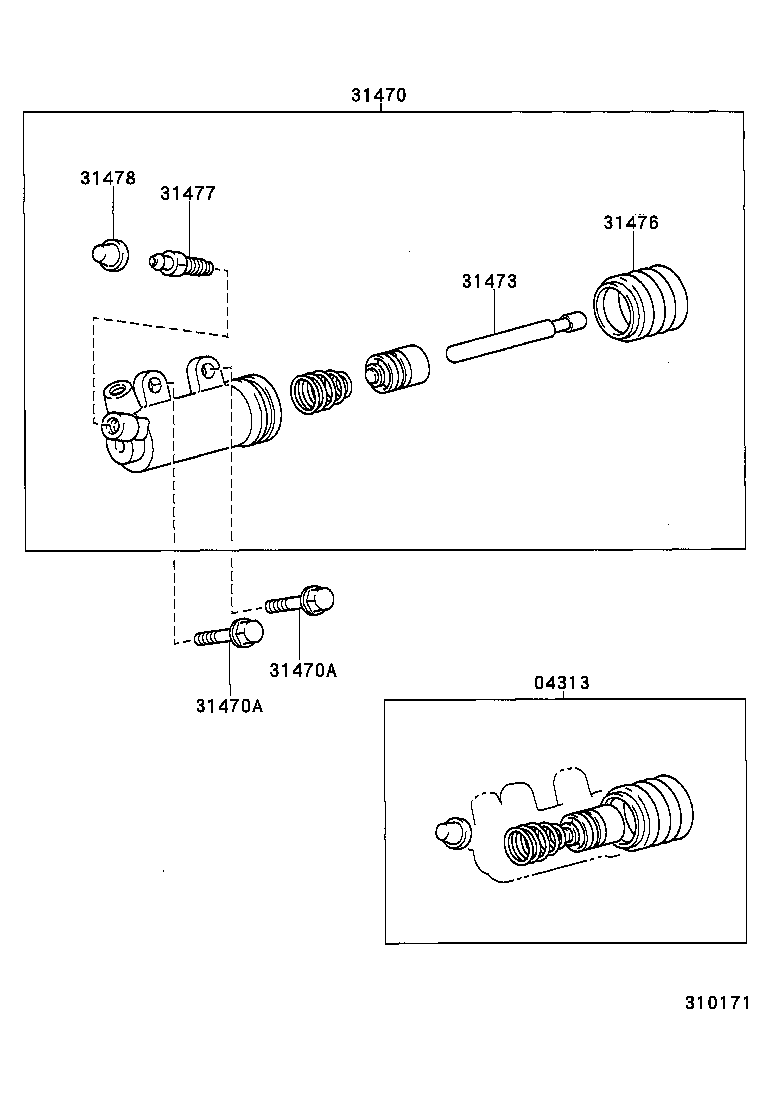 TOYOTA 31470 26061 - Qul silindr, mufta furqanavto.az