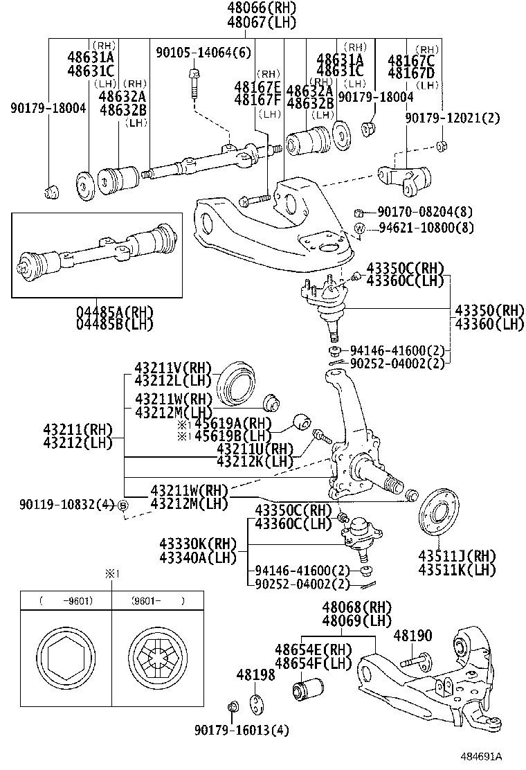 TOYOTA 4806735060 - Yolun idarəedici qolu furqanavto.az