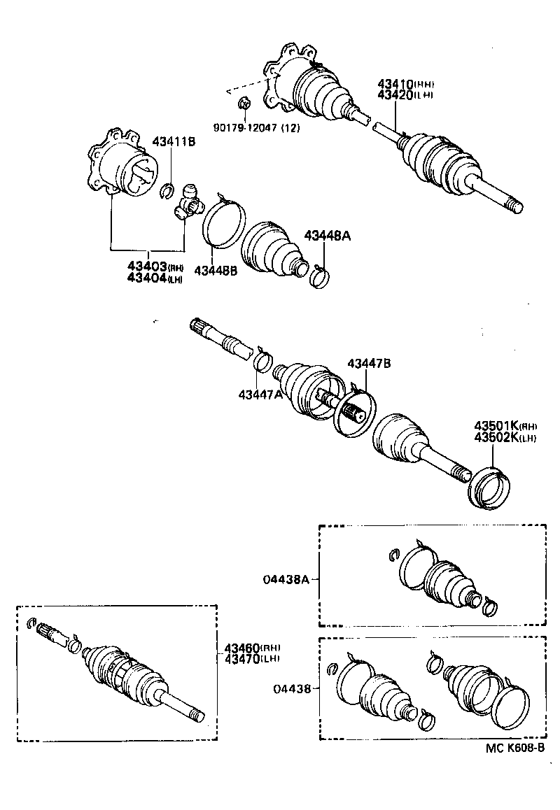 TOYOTA 04438-35021 - Körük, sürücü val furqanavto.az