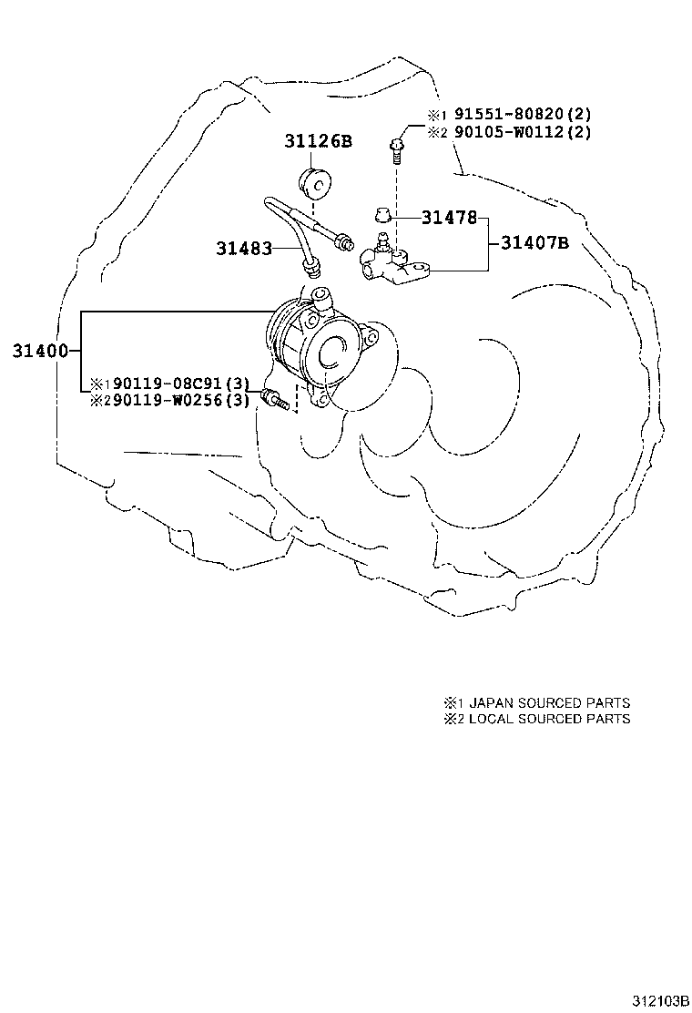 LEXUS 31400-09000 - Mərkəzi Qullu Silindr, mufta furqanavto.az