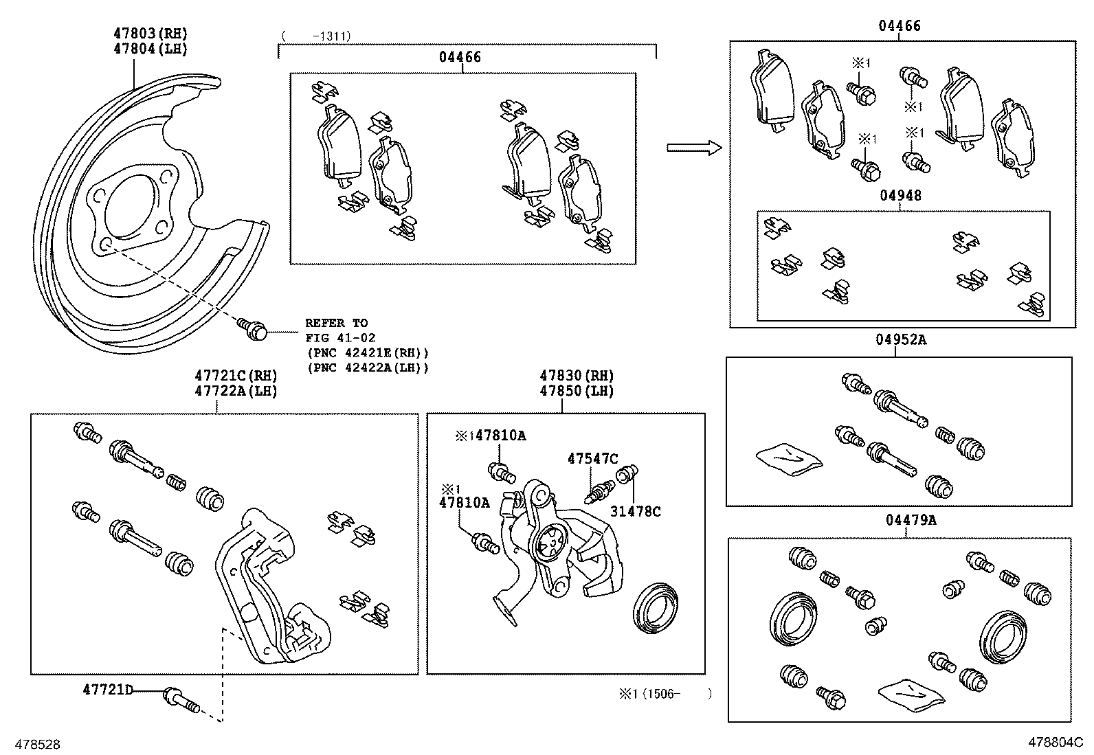 Daihatsu 4785002101 - Təmir dəsti, əyləc kaliperi furqanavto.az