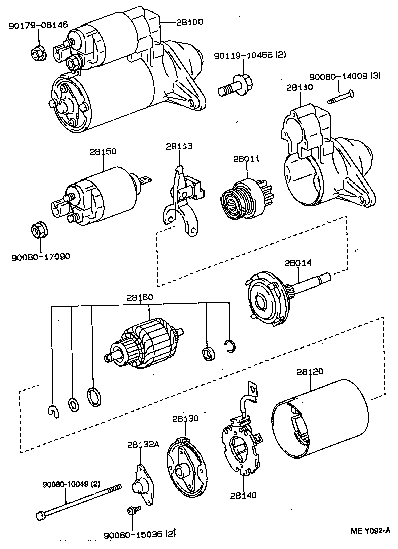 TOYOTA 2815002040 - Solenoid açarı, başlanğıc furqanavto.az