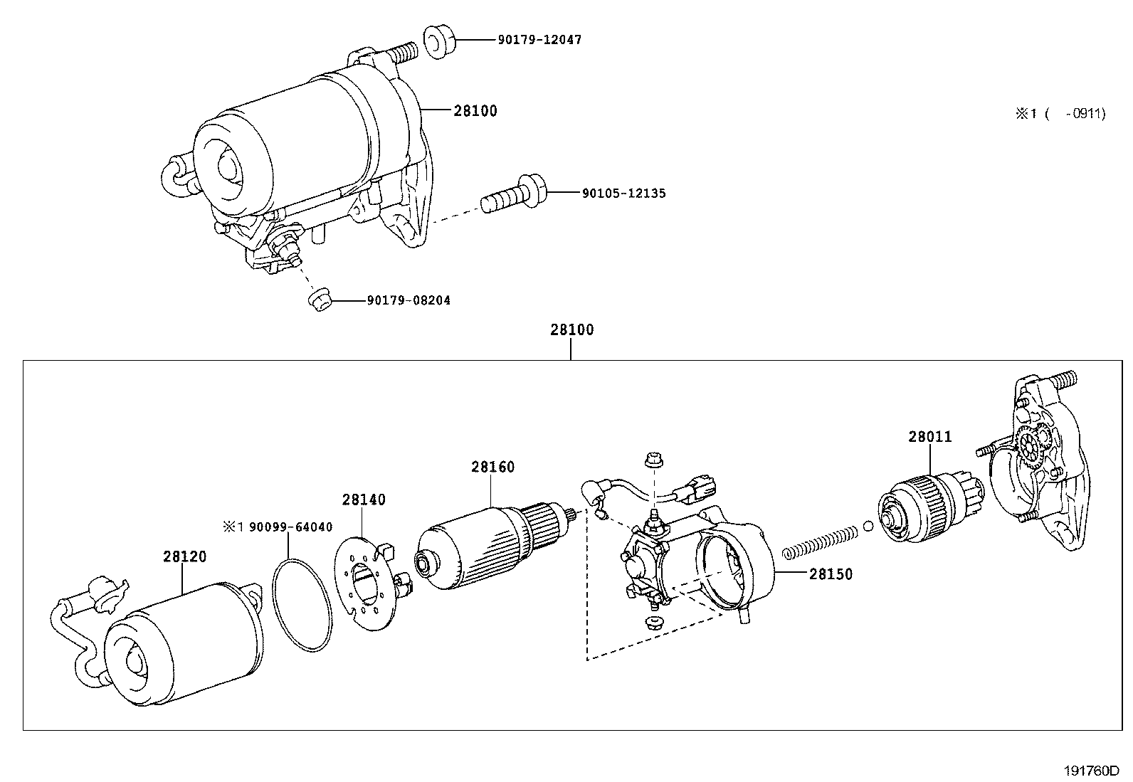 TOYOTA 28100-67050 - Başlanğıc furqanavto.az