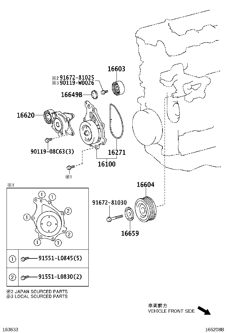 TOYOTA 16100-09580 - Su nasosu furqanavto.az