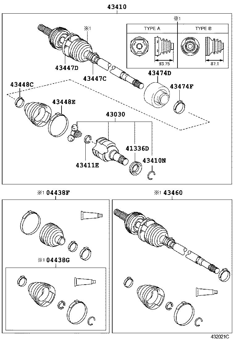 TOYOTA 04427-0D050 - Körük, sürücü val furqanavto.az