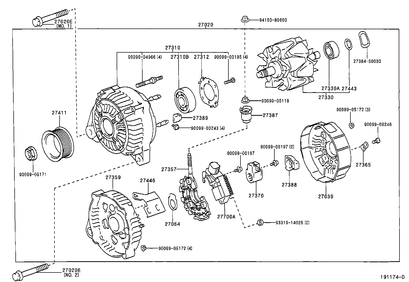 TOYOTA 27060-28070 - Alternator furqanavto.az