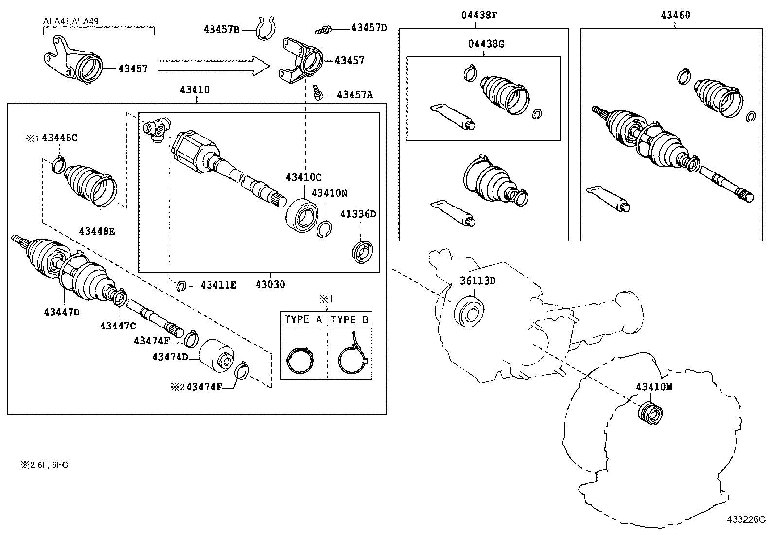 TOYOTA 4347049835 - Birləşmə dəsti, ötürücü val furqanavto.az