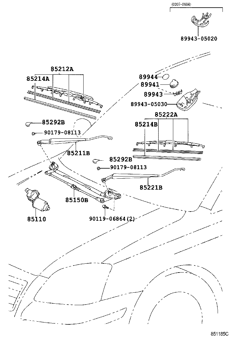 TOYOTA 85212-05080 - Sülən Bıçağı furqanavto.az