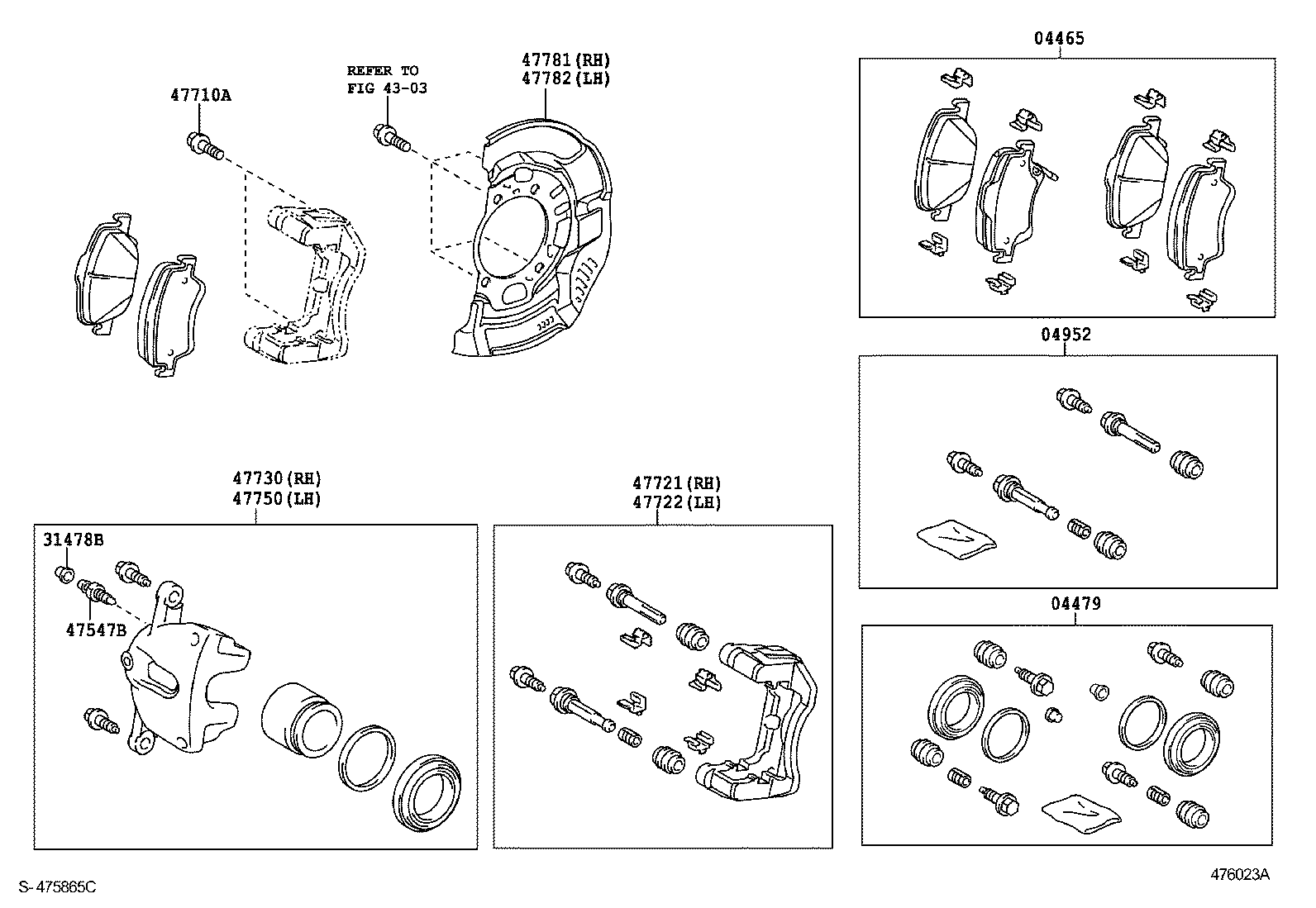 TOYOTA 4773002341 - Əyləc kaliperi furqanavto.az