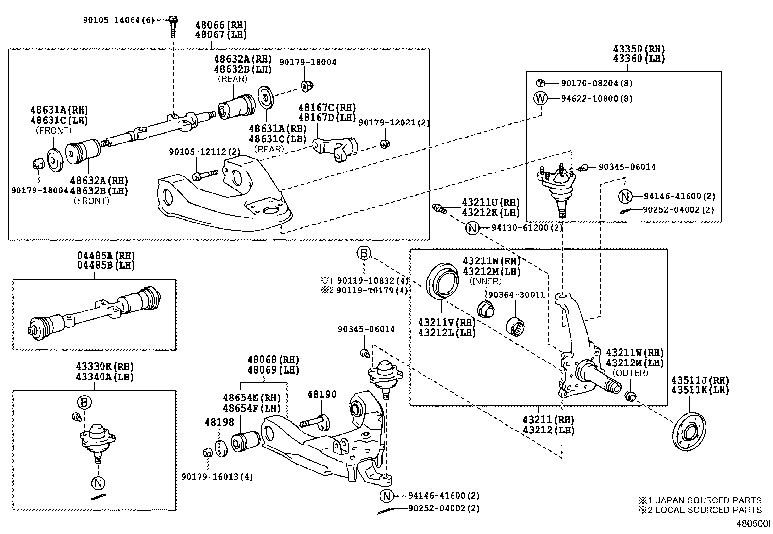 TOYOTA 48067-35040 - Yolun idarəedici qolu furqanavto.az