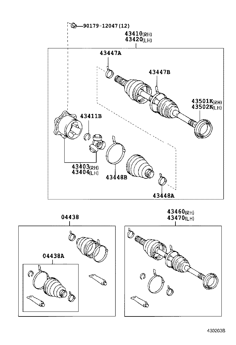 TOYOTA 04438-35022 - Körük, sürücü val furqanavto.az