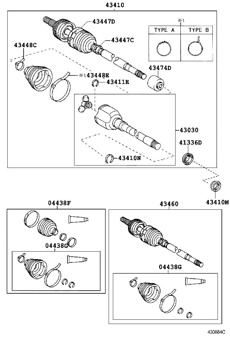 TOYOTA 04438-12481 - Körük, sürücü val furqanavto.az