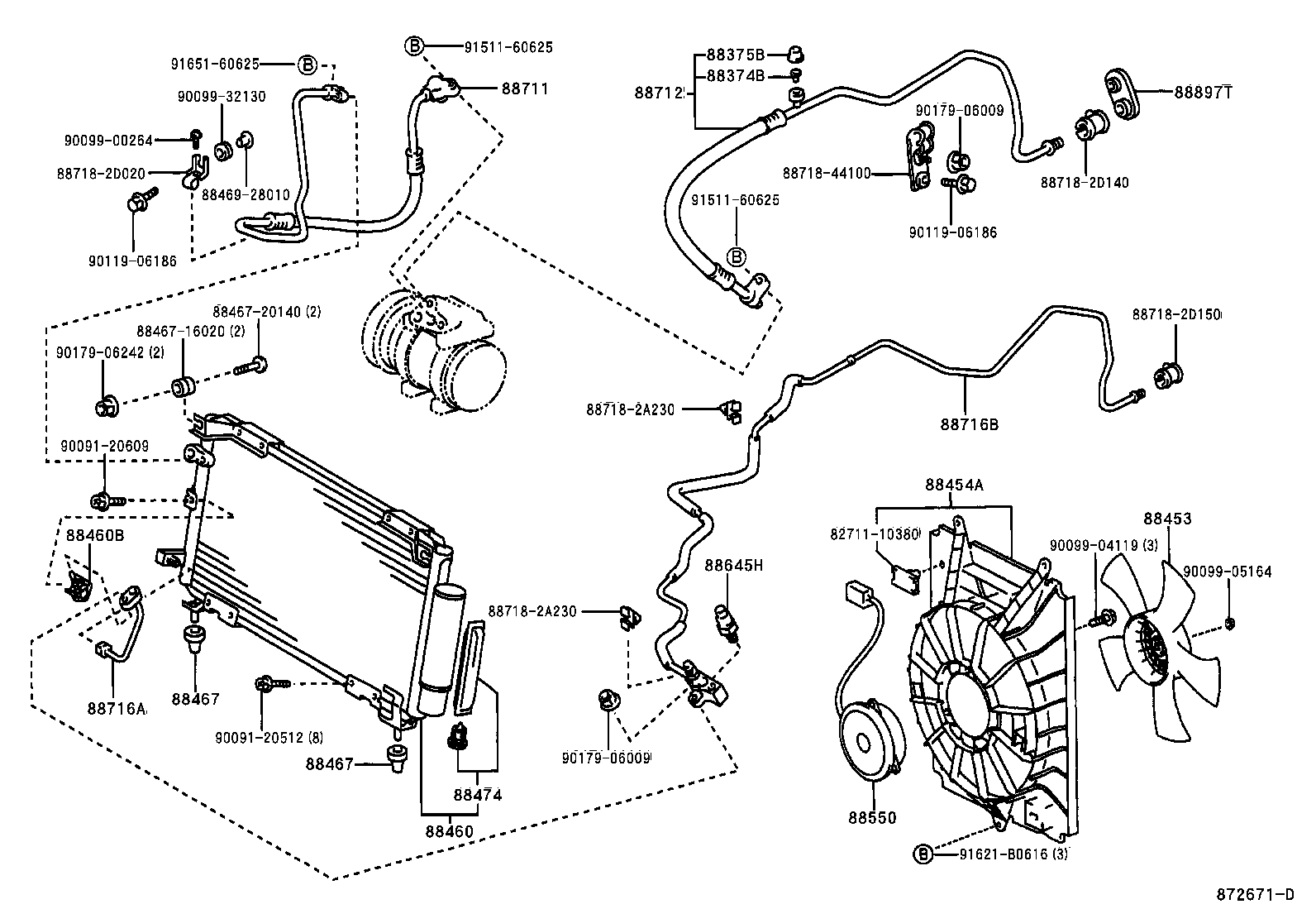 TOYOTA 88460-44360 - Kondenser, kondisioner furqanavto.az