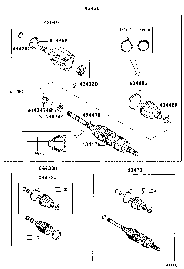 TOYOTA 04438 12630 - Körük, sürücü val furqanavto.az