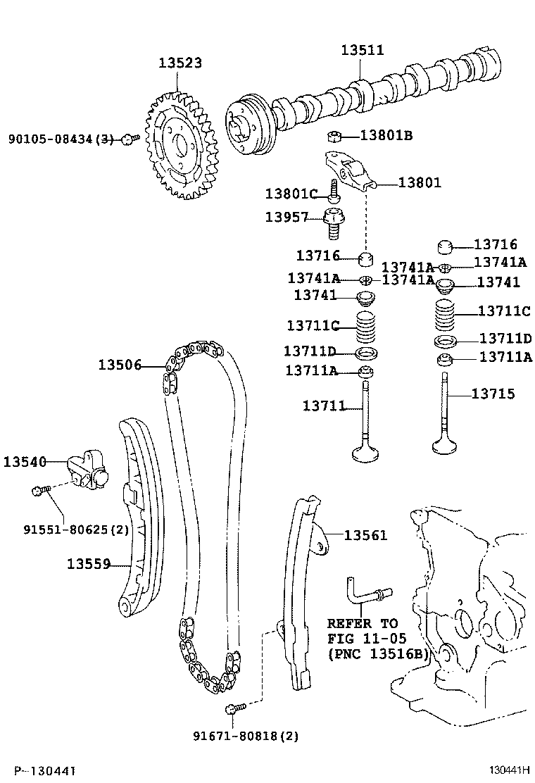 TOYOTA 13506-33020 - Vaxt zəncirinin dəsti furqanavto.az