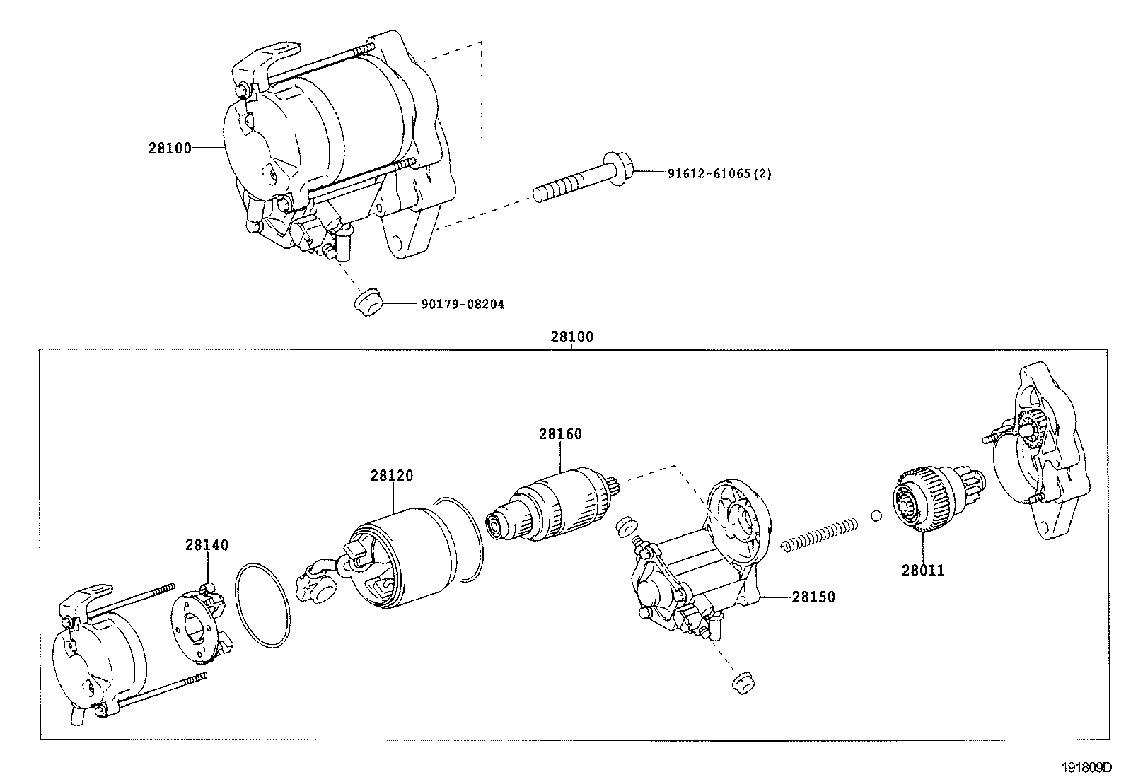 TOYOTA 28140 76070 - Tutacaq, karbon fırçalar furqanavto.az