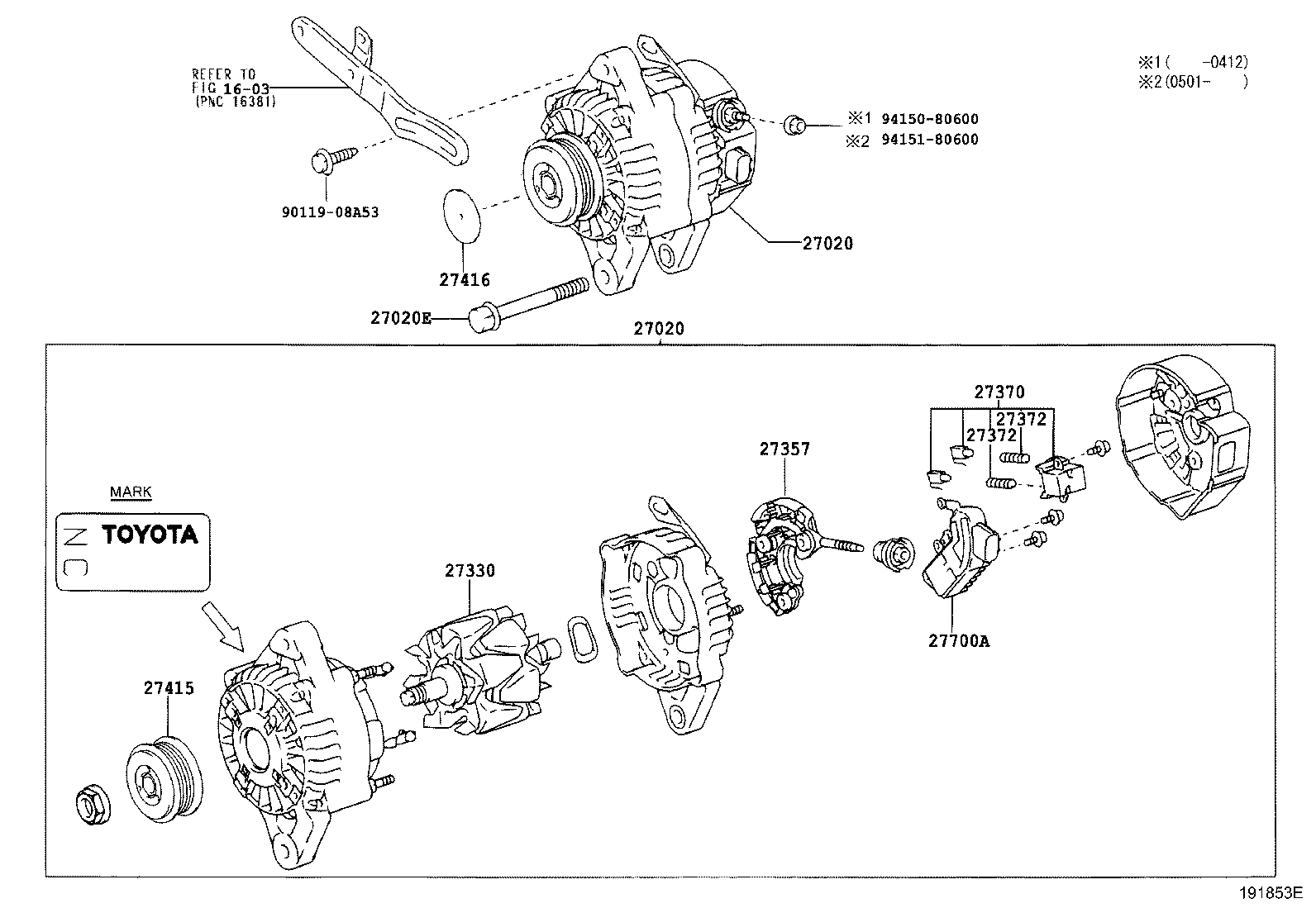 LEXUS 27060-33010 - Kasnak, alternator, sərbəst dönərli mufta furqanavto.az