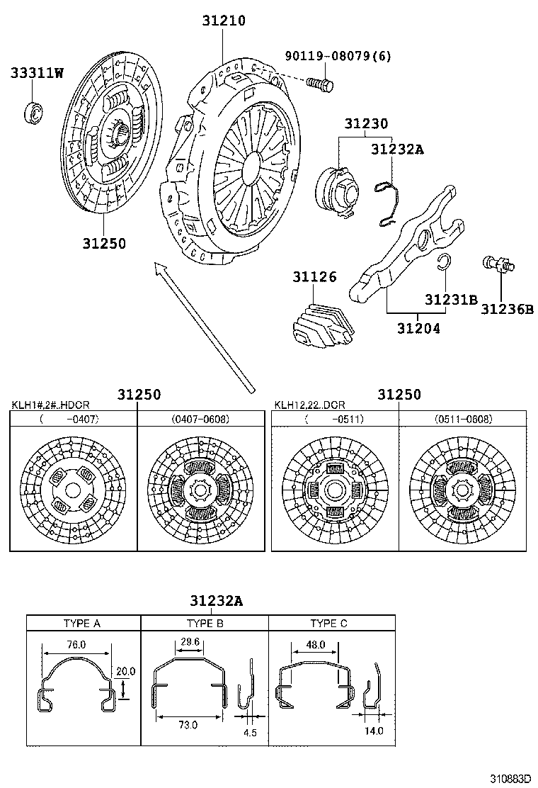 Opel 31230-22100 - Debriyaj dəsti furqanavto.az