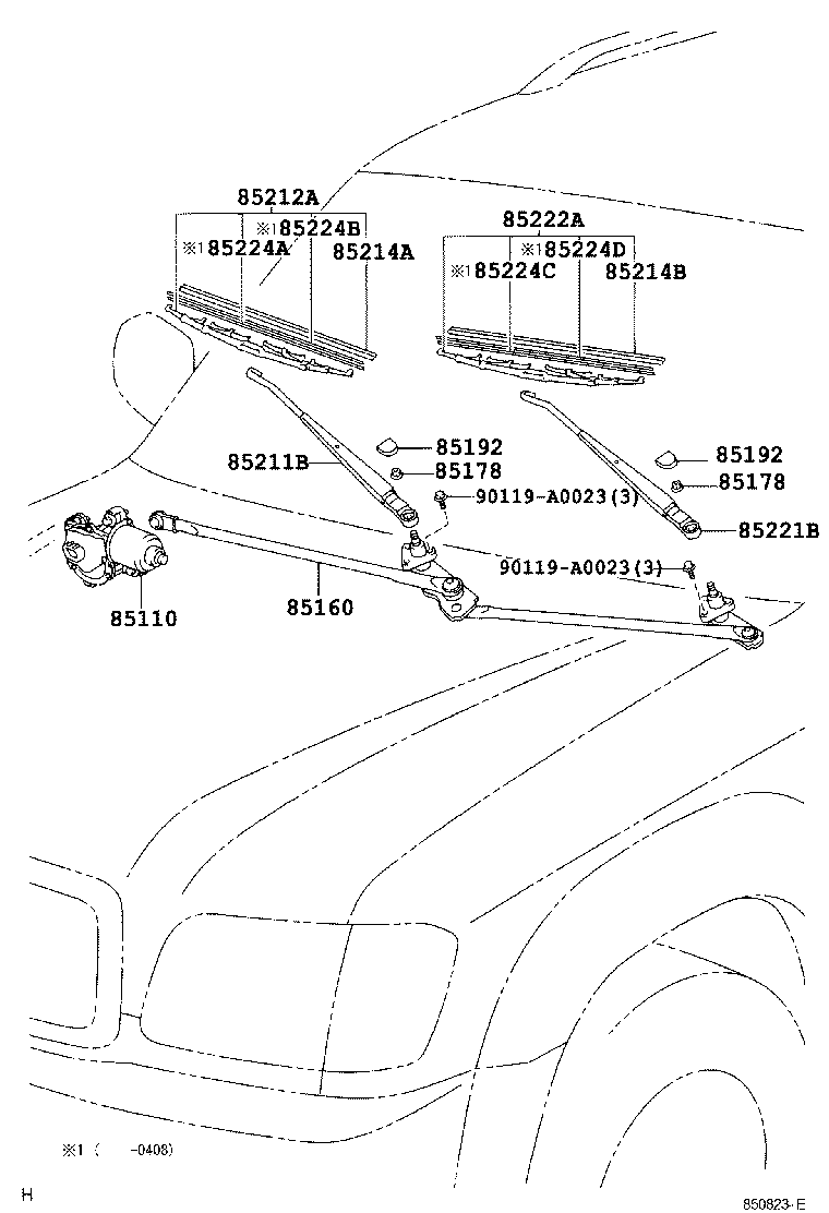 TOYOTA 85212-0C012 - BLADE, FR WIPER, RH furqanavto.az