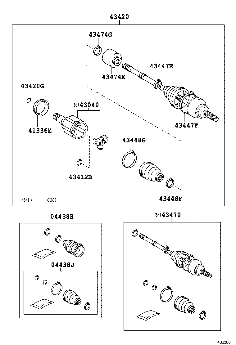 TOYOTA 04428-0W030 - Körük, sürücü val furqanavto.az