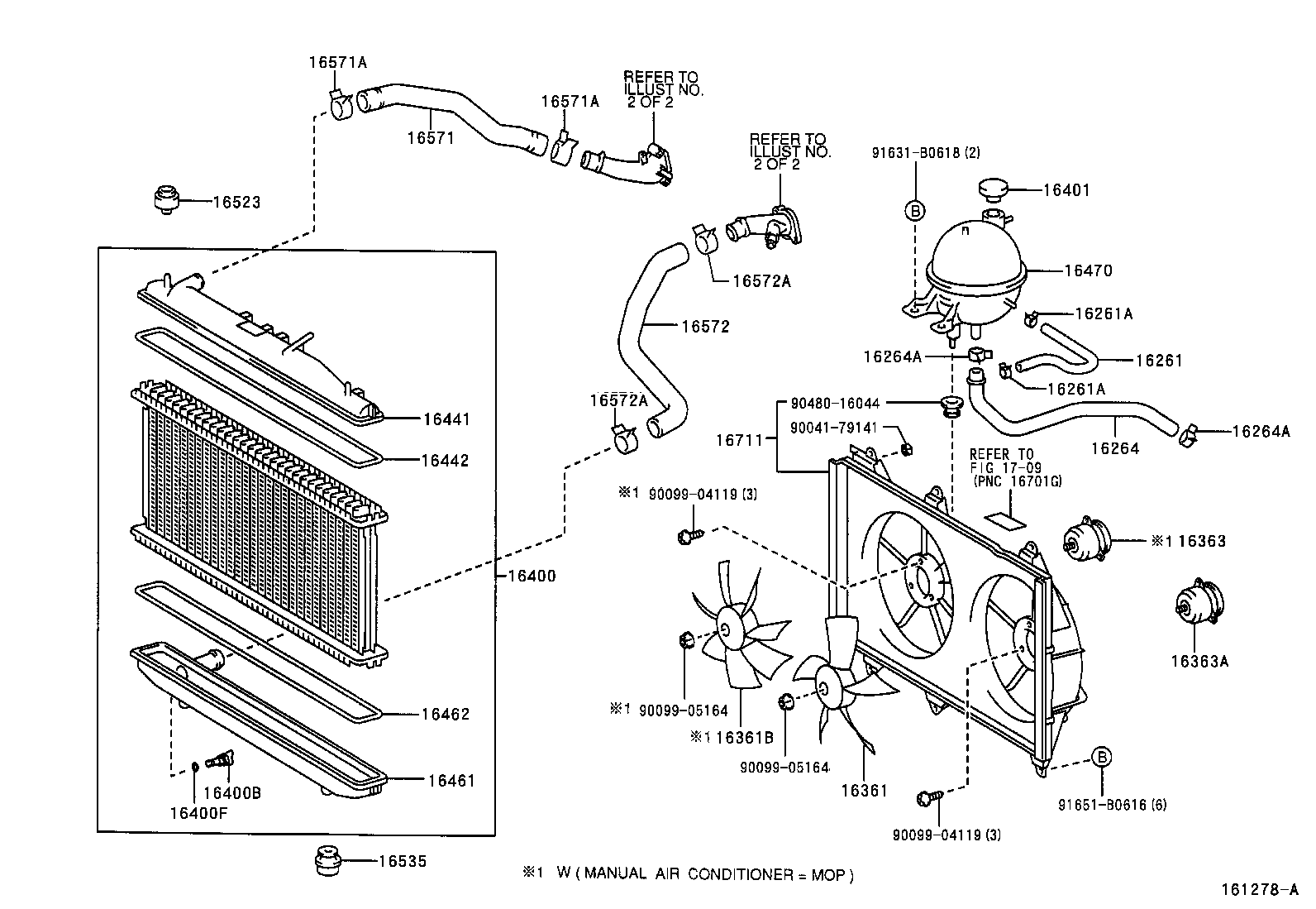 TOYOTA 16361-28050 - Fen, radiator furqanavto.az