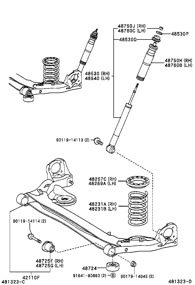 TOYOTA 4872528050 - Montaj, ox şüası furqanavto.az