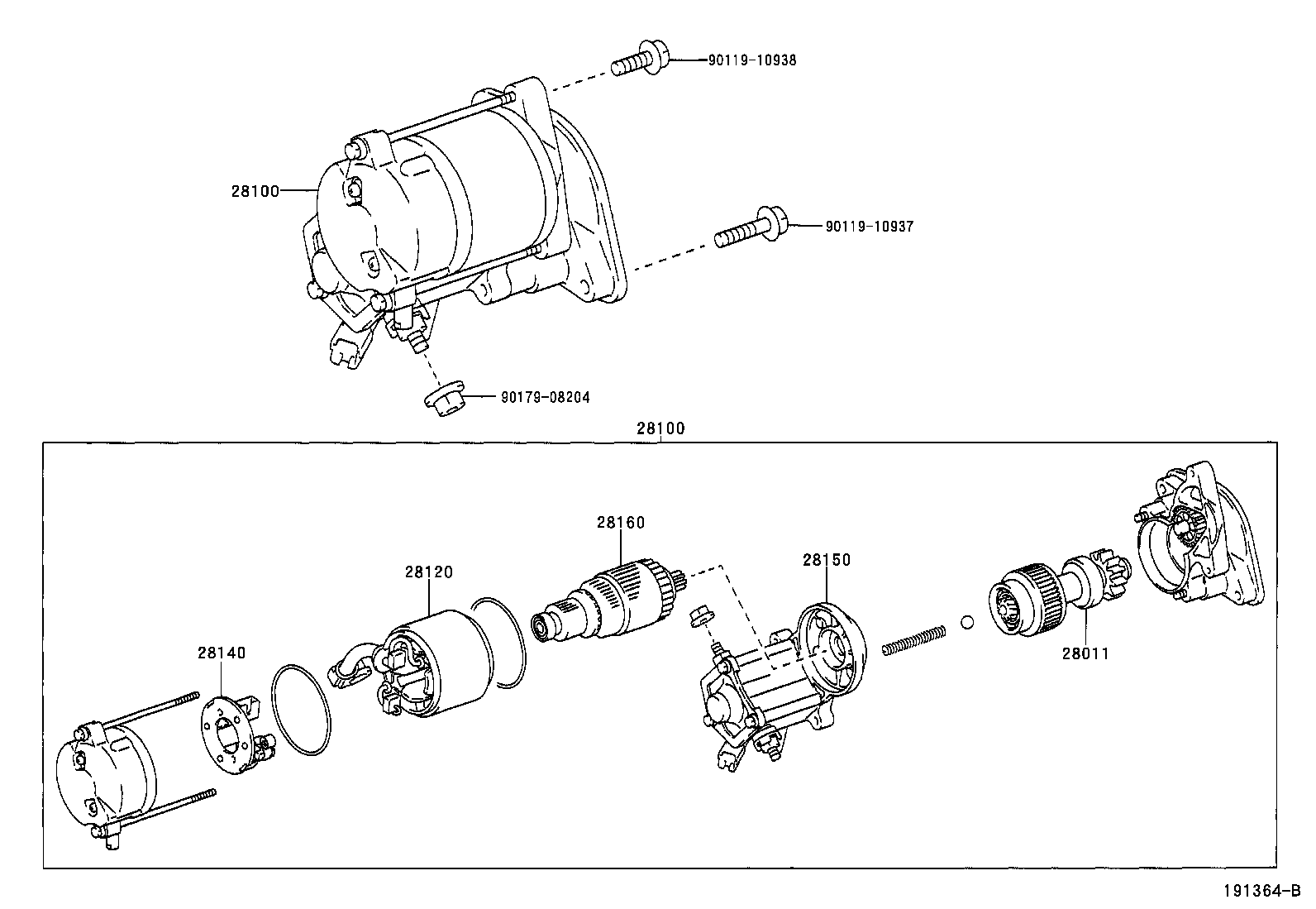 TOYOTA 2810064300 - Başlanğıc furqanavto.az