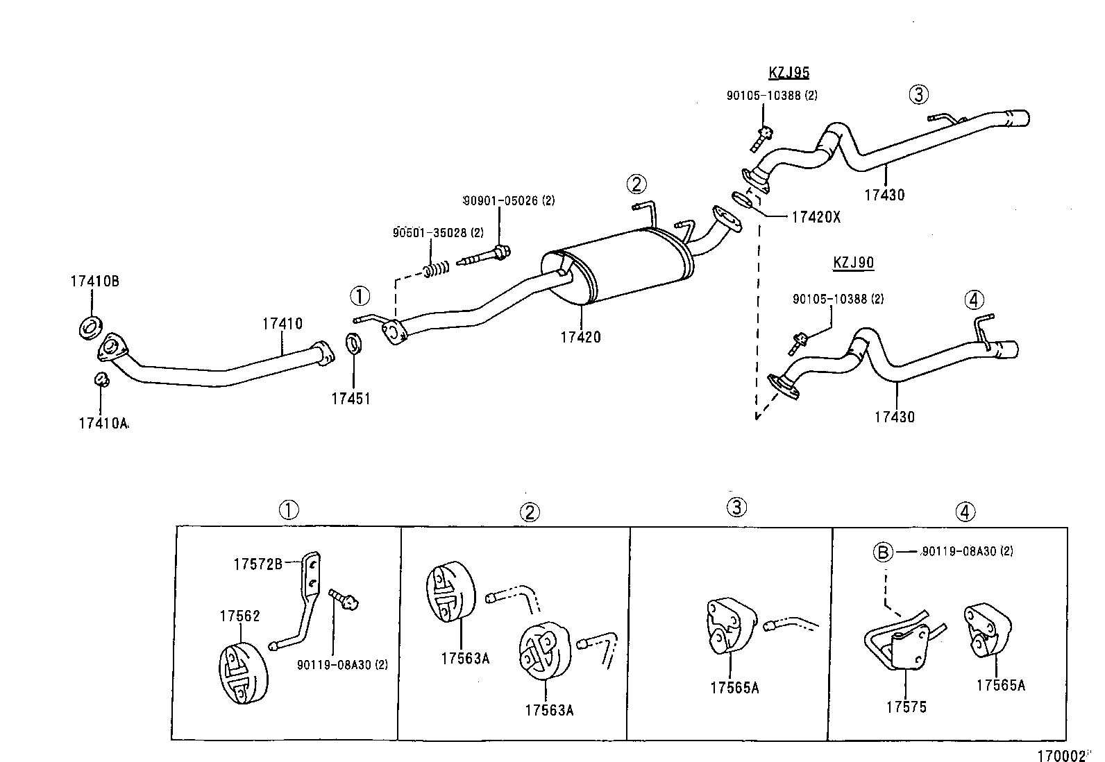 TOYOTA 17451-67010 - Mühür halqası, egzoz borusu furqanavto.az