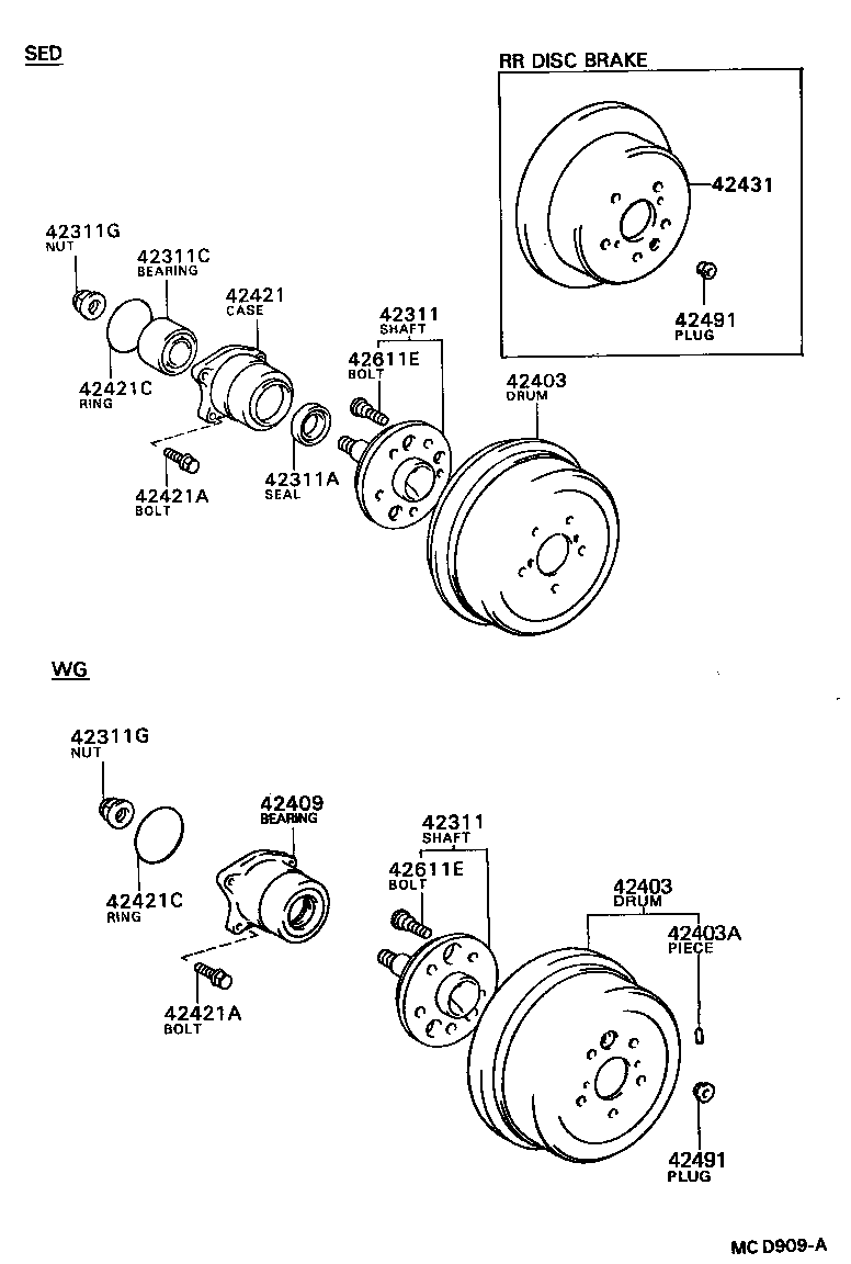 TOYOTA 42421-20020 - Təkər qovşağı, podşipnik dəsti furqanavto.az