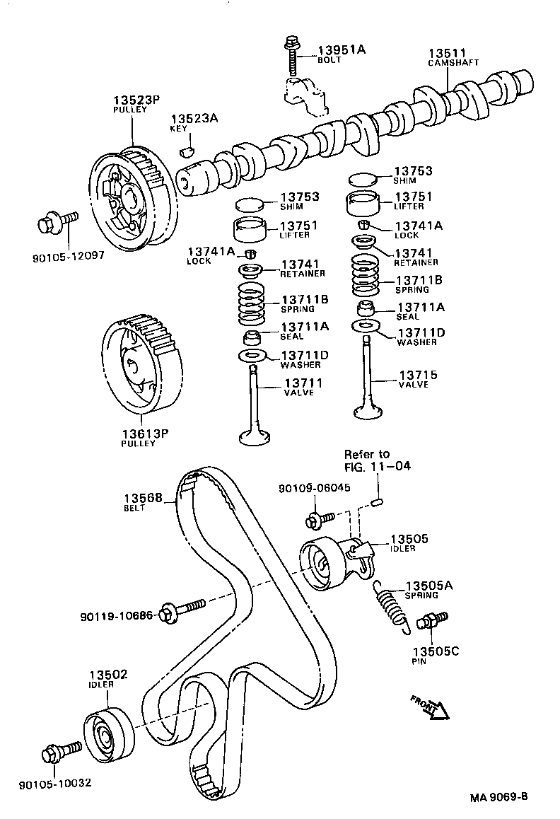 LEXUS 13568-64011 - Vaxt kəməri dəsti furqanavto.az