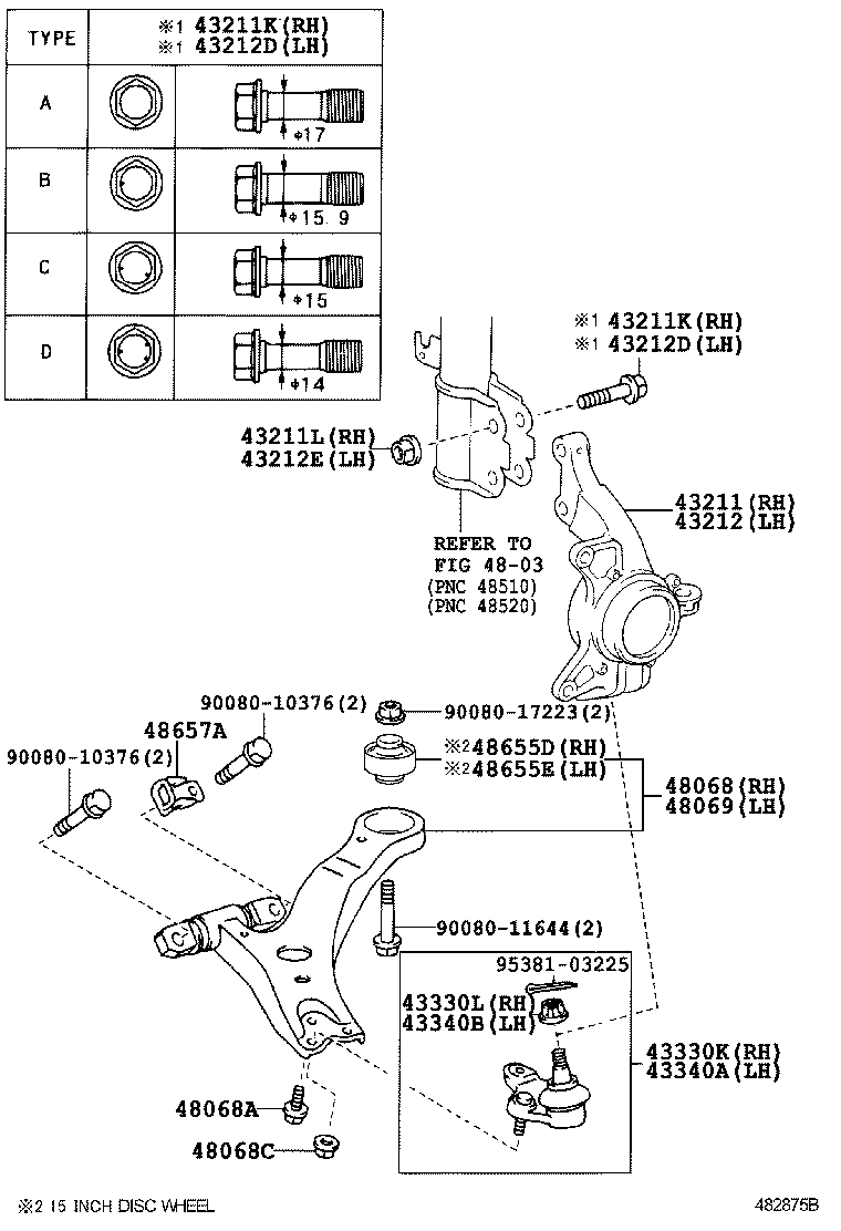 LEXUS 48069-06070 - Nəzarət Kolu / Arxa Qol furqanavto.az