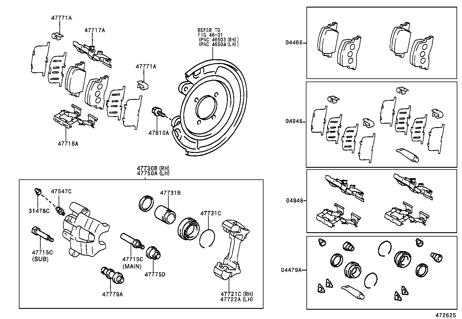 Daihatsu 04479-48030 - Təmir dəsti, əyləc kaliperi furqanavto.az