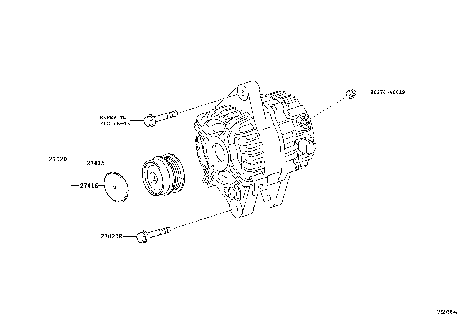 TOYOTA 270600T050 - Alternator furqanavto.az