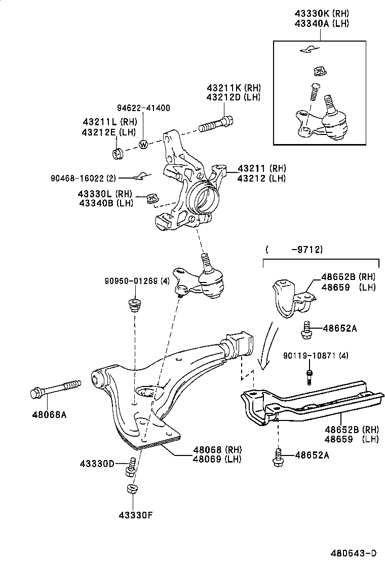 TOYOTA 48069-10080 - Yolun idarəedici qolu furqanavto.az