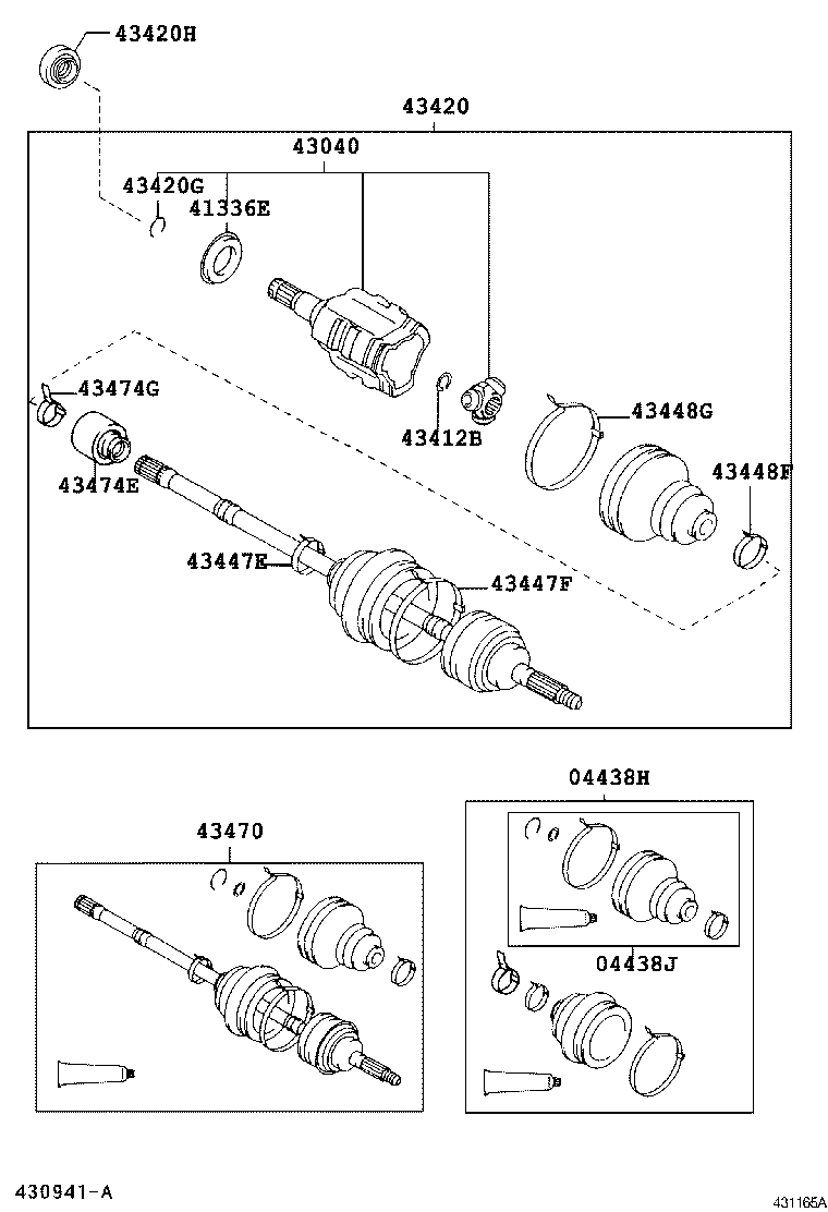 TOYOTA 0442805150 - Körük, sürücü val furqanavto.az