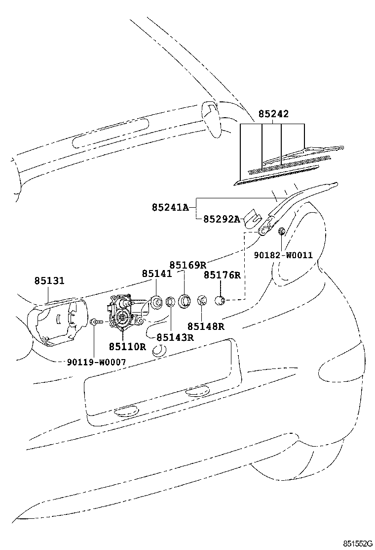 TOYOTA 85241-0H010 - Sülən Bıçağı furqanavto.az