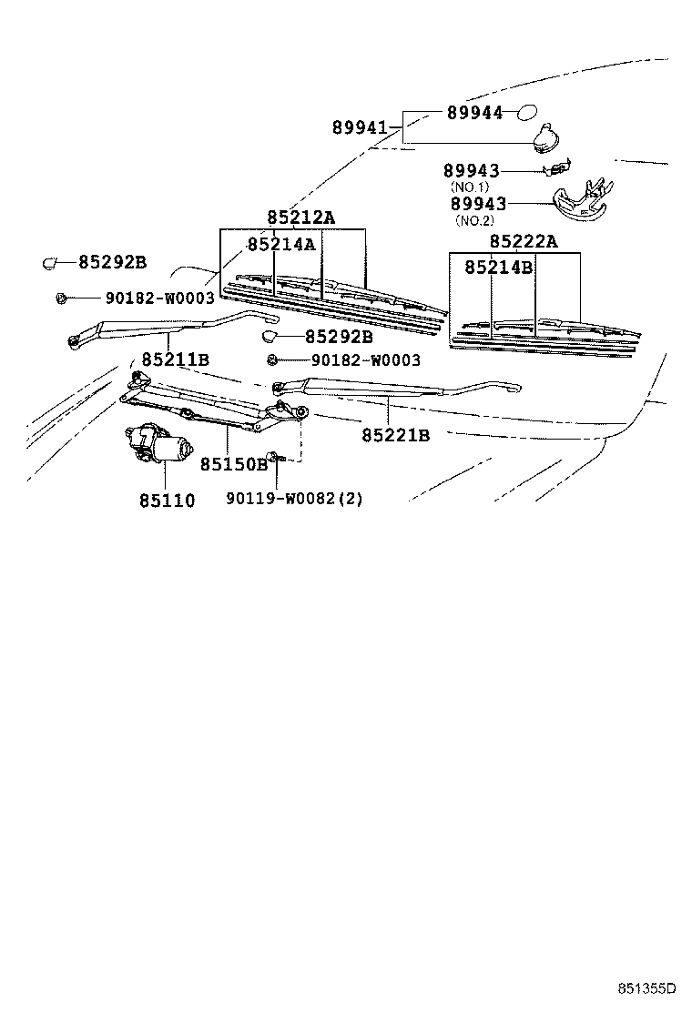 TOYOTA 85222-0F010 - Sülən Bıçağı furqanavto.az