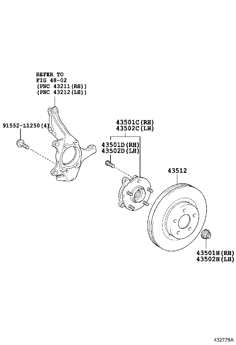 TOYOTA 43512-42100 - OPORNI ÖN furqanavto.az