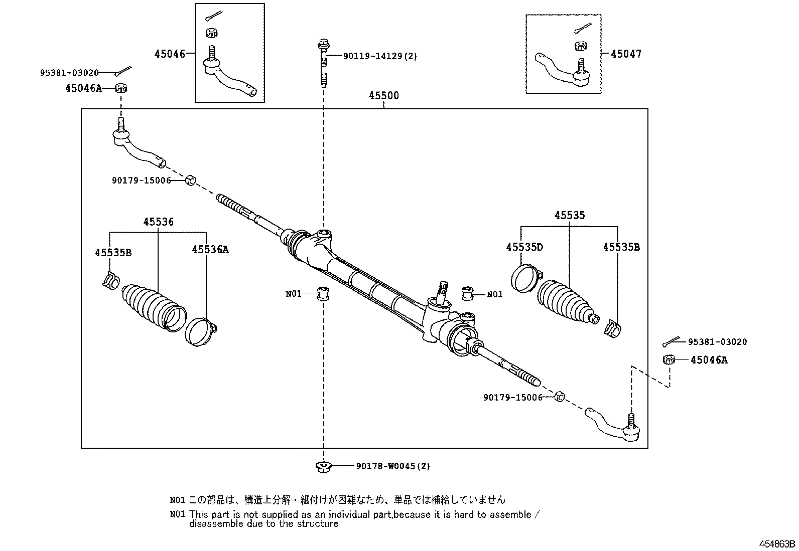 TOYOTA 45500-02130 - Sükan qurğusu furqanavto.az