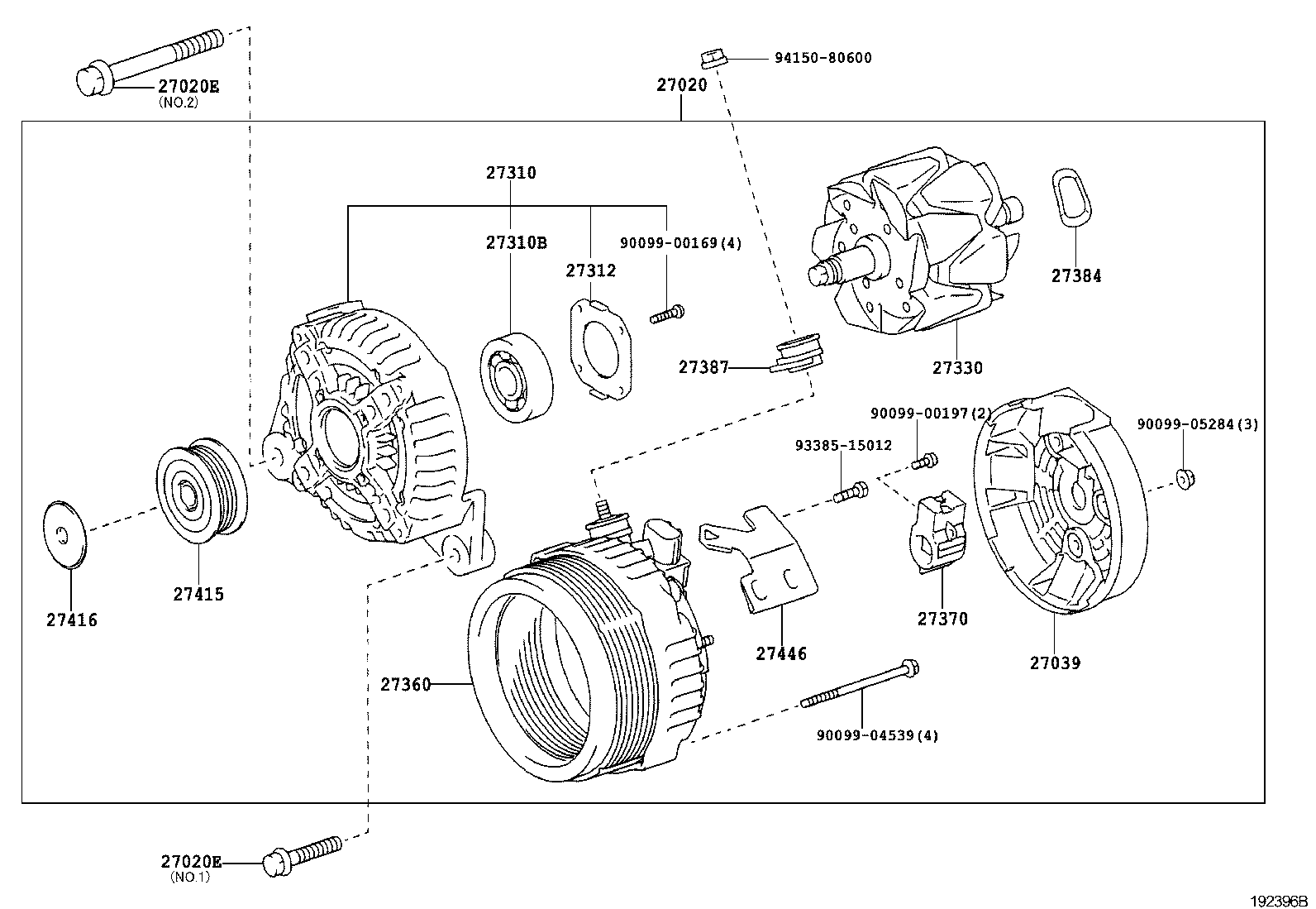 Daihatsu 27060 28300 - Alternator furqanavto.az