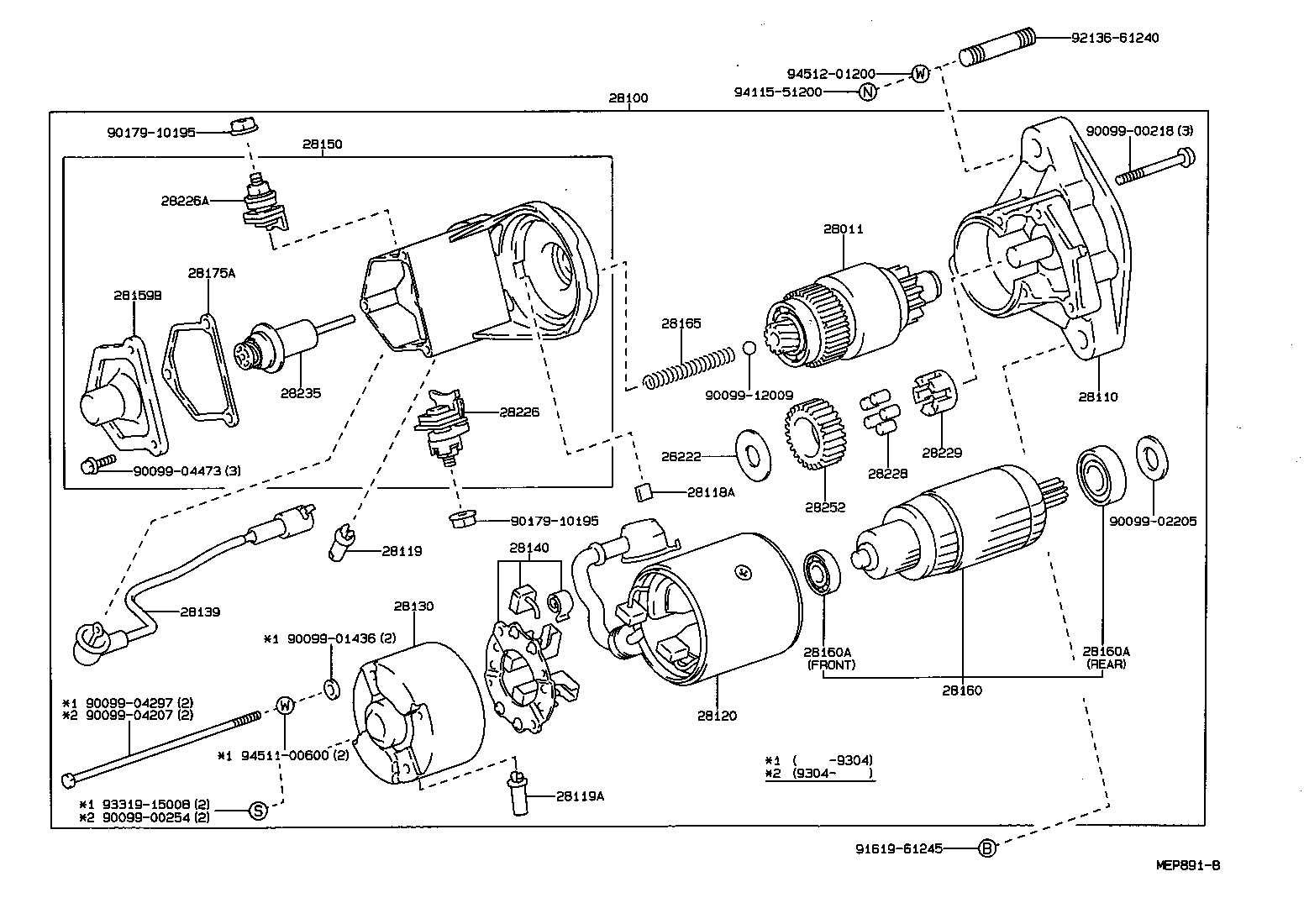 TOYOTA 28254-77090 - Təmir dəsti, başlanğıc furqanavto.az