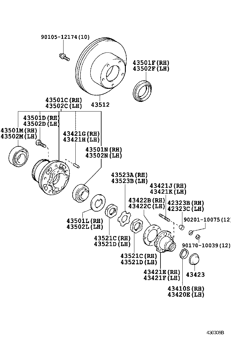 TOYOTA 4342160030 - Təkər Qovşağı furqanavto.az