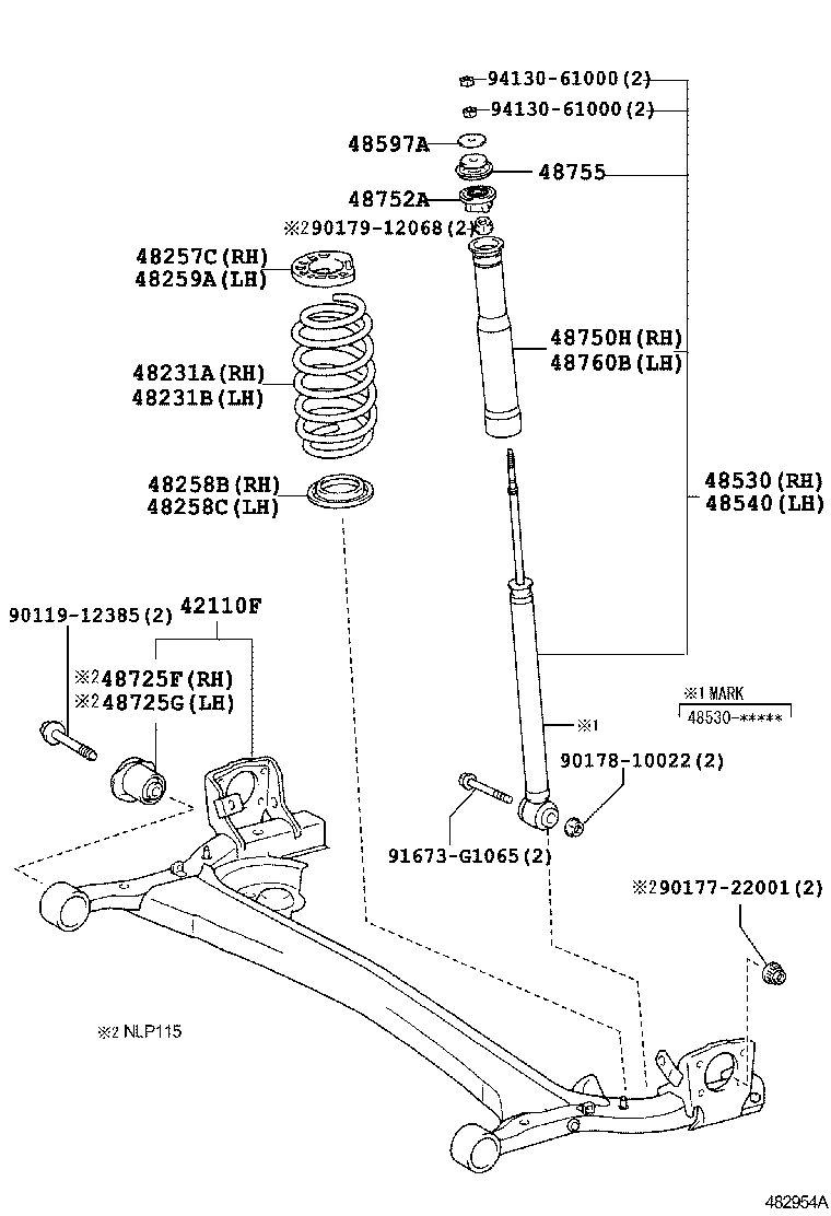 TOYOTA 4853080485 - Amortizator furqanavto.az