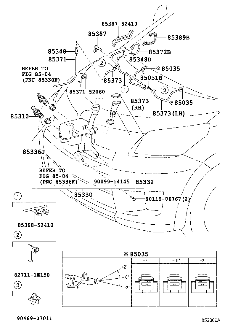 TOYOTA 85330-71010 - Su nasosu, pəncərələrin təmizlənməsi furqanavto.az