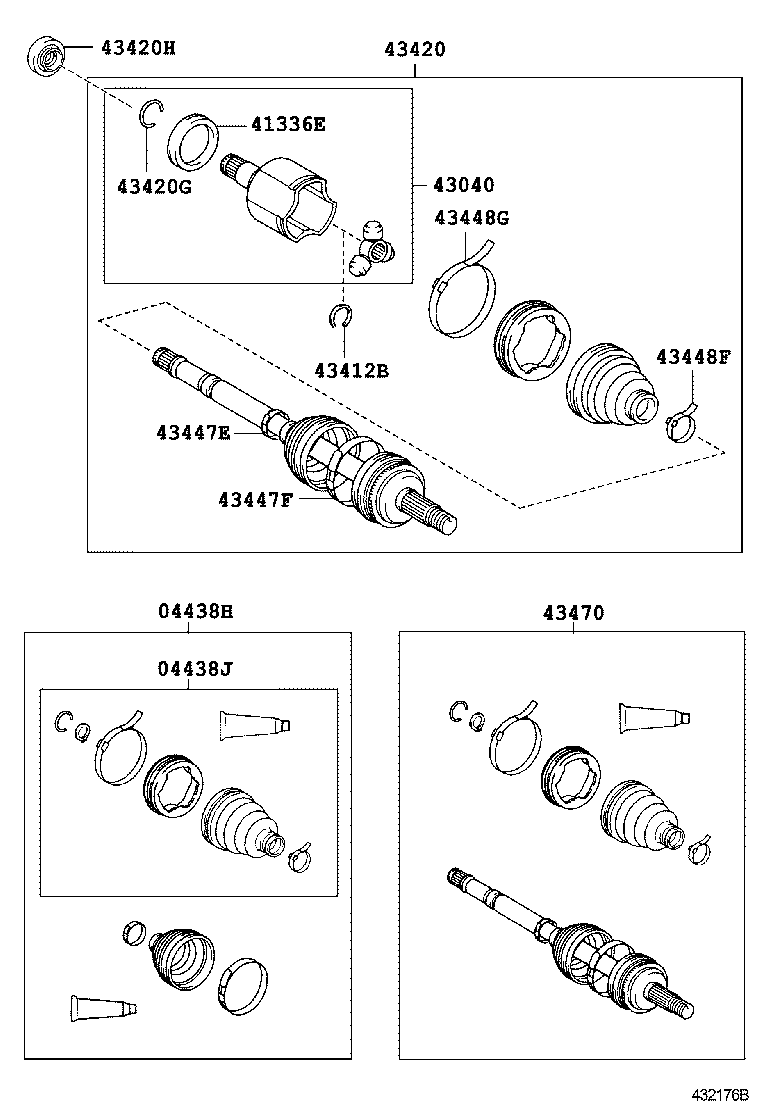 TOYOTA 4347079016 - Birləşmə dəsti, ötürücü val furqanavto.az