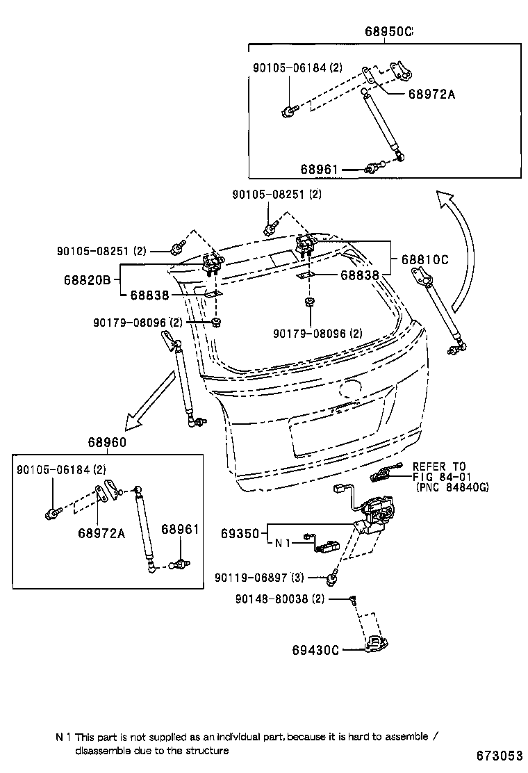 TOYOTA 68960-09260 - Qazlı bulaq, baqaj, yük yeri furqanavto.az