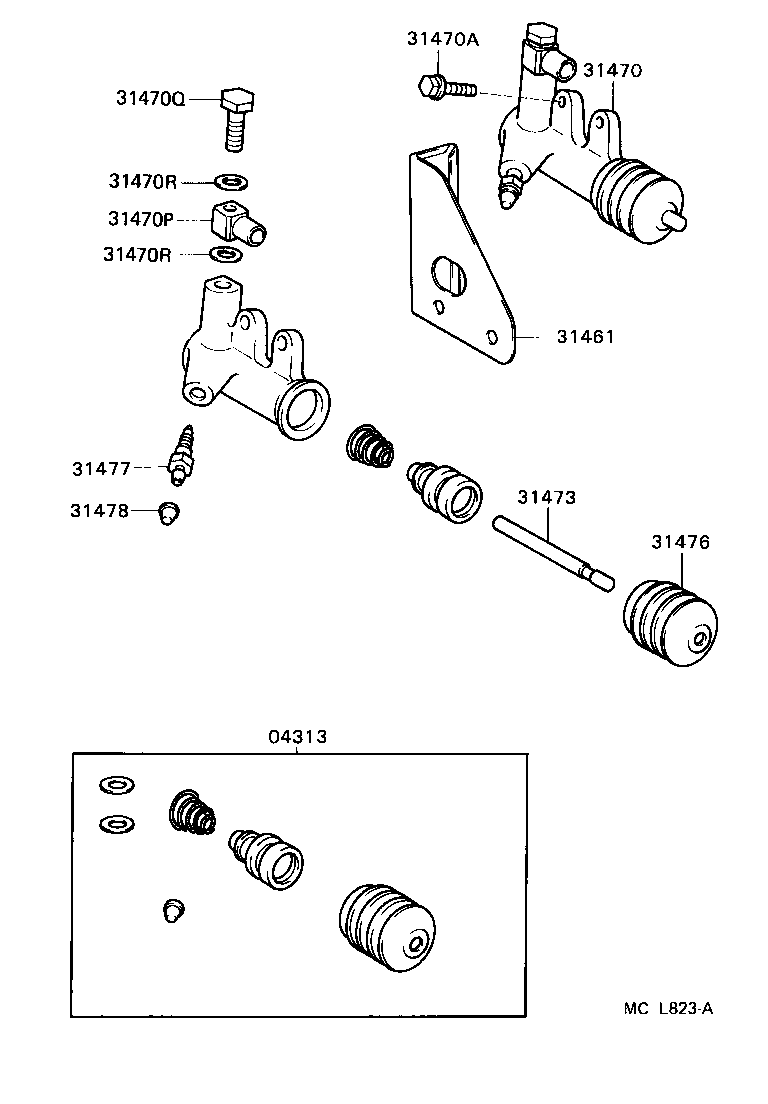 TOYOTA 31470 33020 - Qul silindr, mufta furqanavto.az