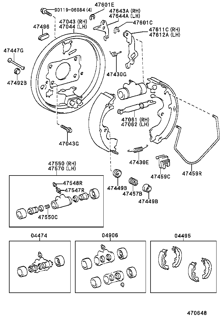 TOYOTA 0449510120 - Əyləc Başlığı Dəsti furqanavto.az