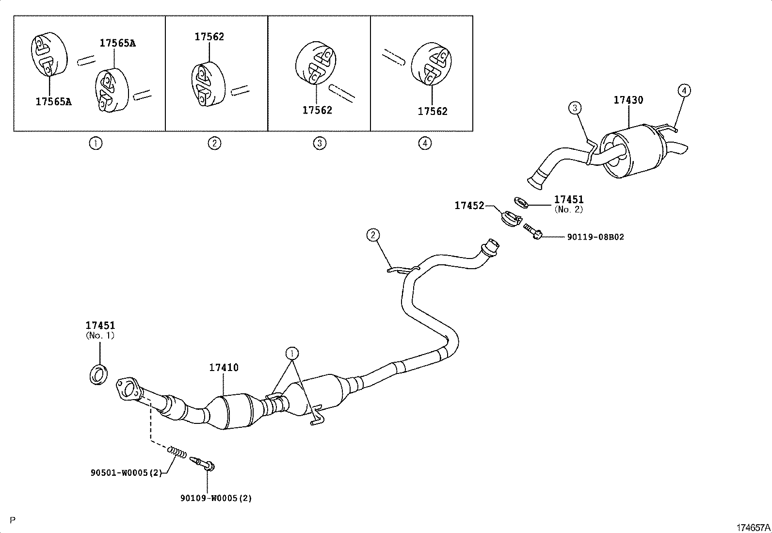 TOYOTA 17565-0Q010 - Dəstək kol, stabilizator furqanavto.az